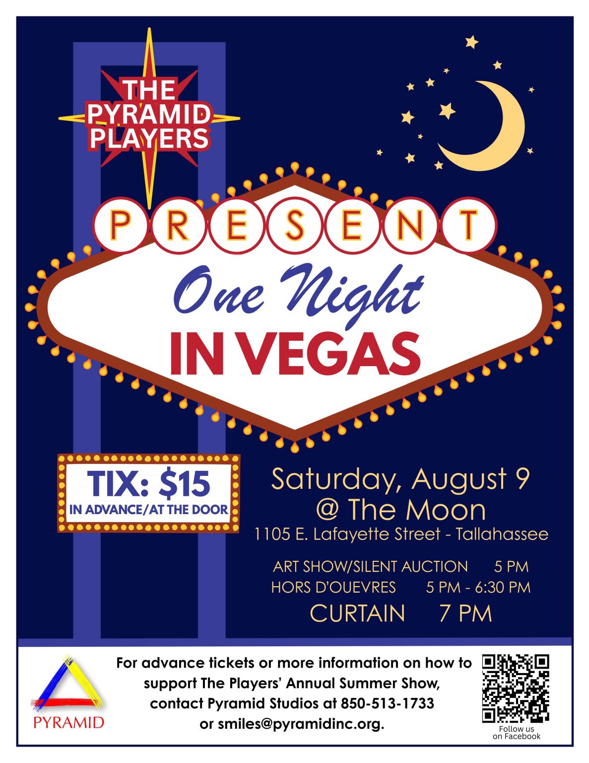 Gallery 1 - Event Flyer with Las Vegas Sign Logo and Info